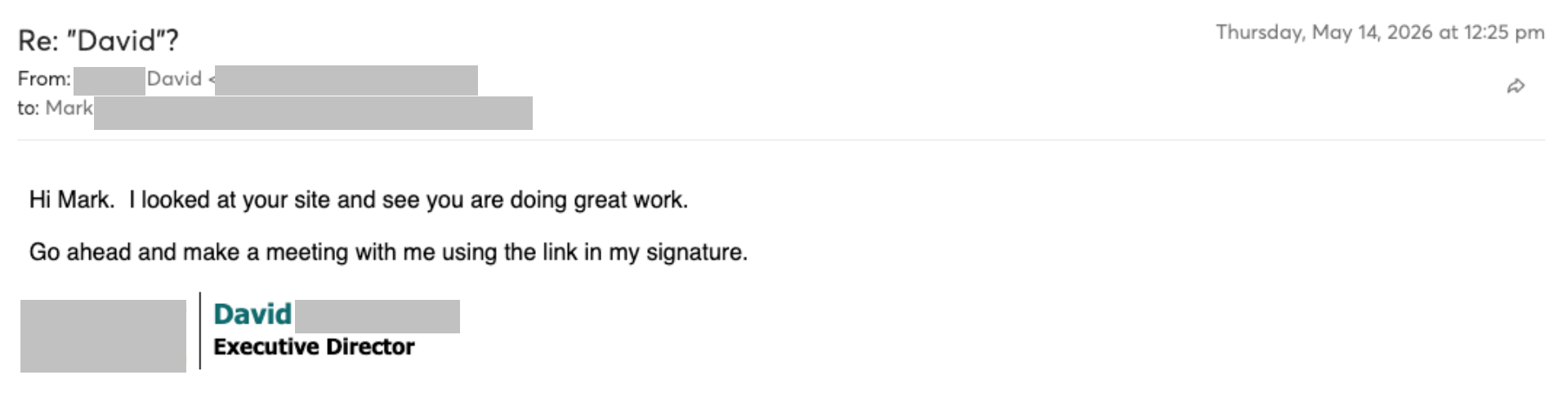 Prospect reply screenshot