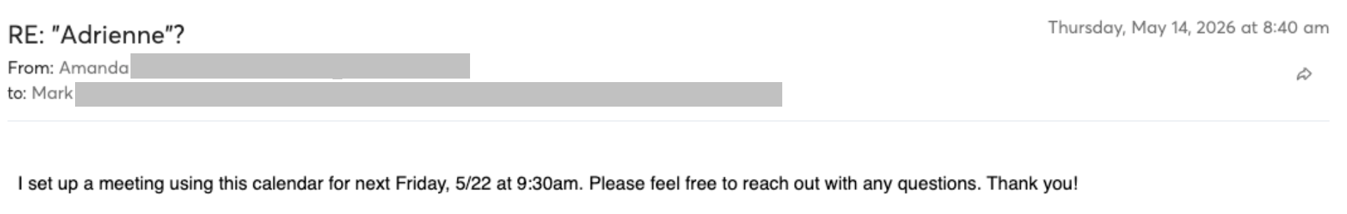 Prospect reply screenshot