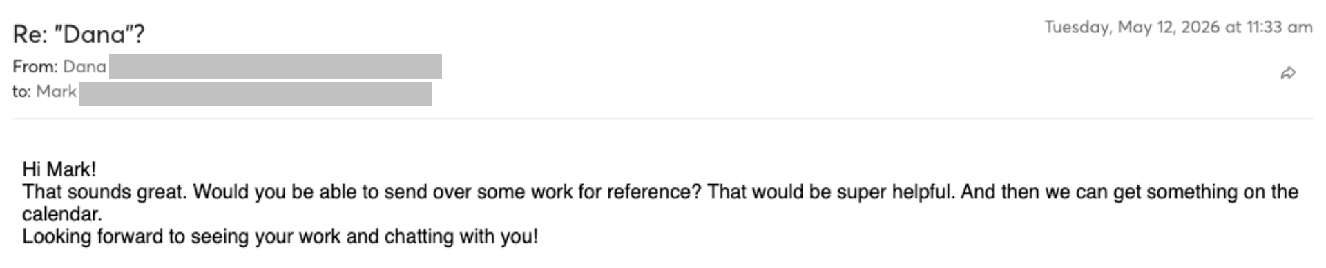 Prospect reply screenshot