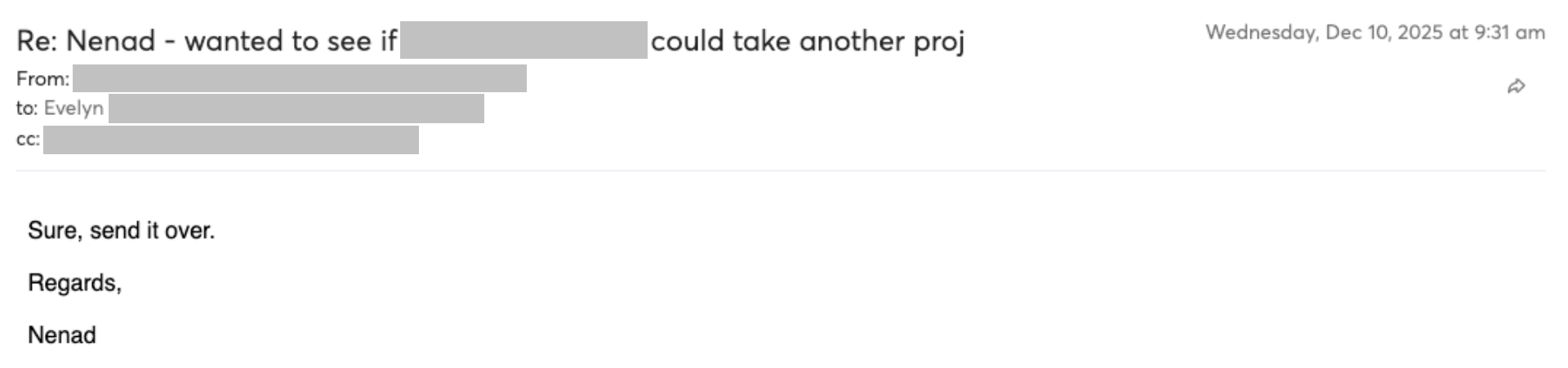 Prospect reply screenshot