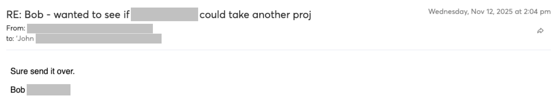 Prospect reply screenshot