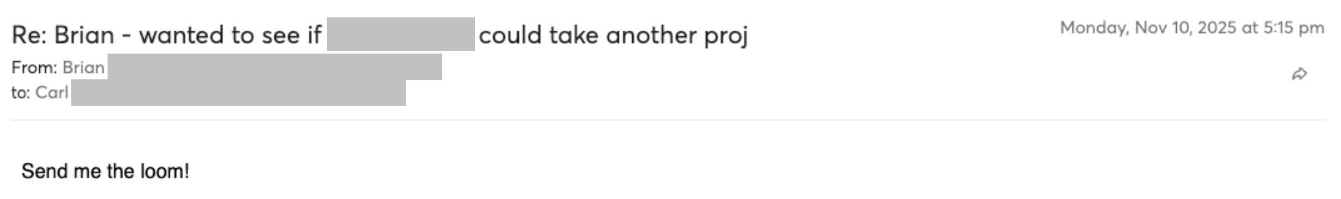 Prospect reply screenshot