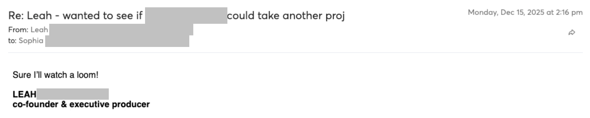 Prospect reply screenshot