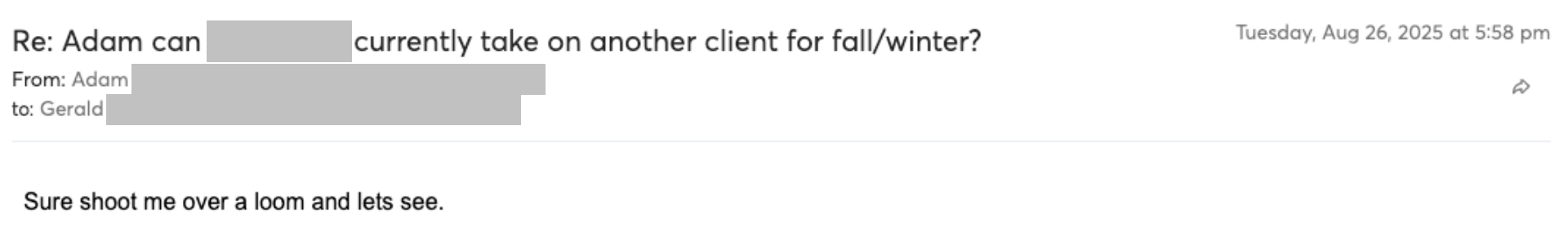 Prospect reply screenshot