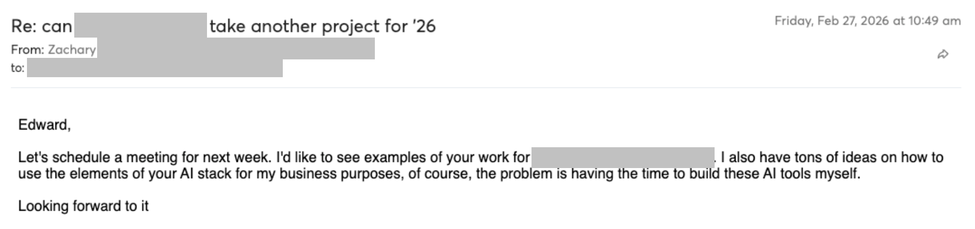 Prospect reply screenshot