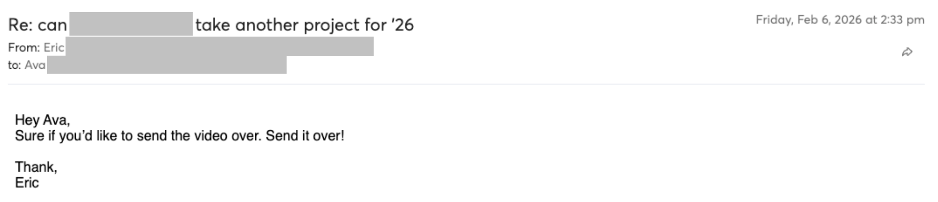 Prospect reply screenshot