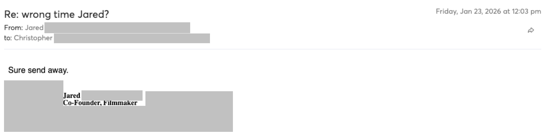 Prospect reply screenshot