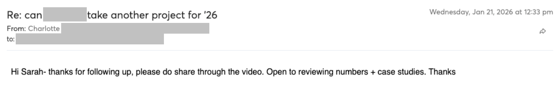 Prospect reply screenshot