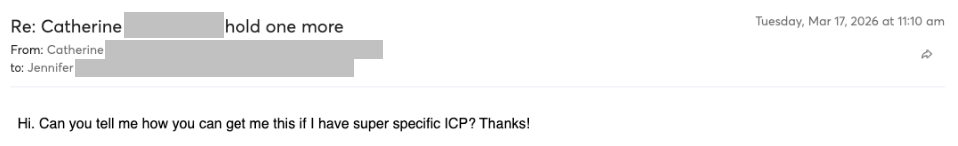 Prospect reply screenshot