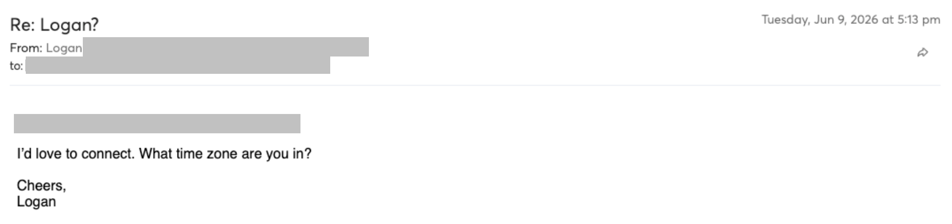 Prospect reply screenshot