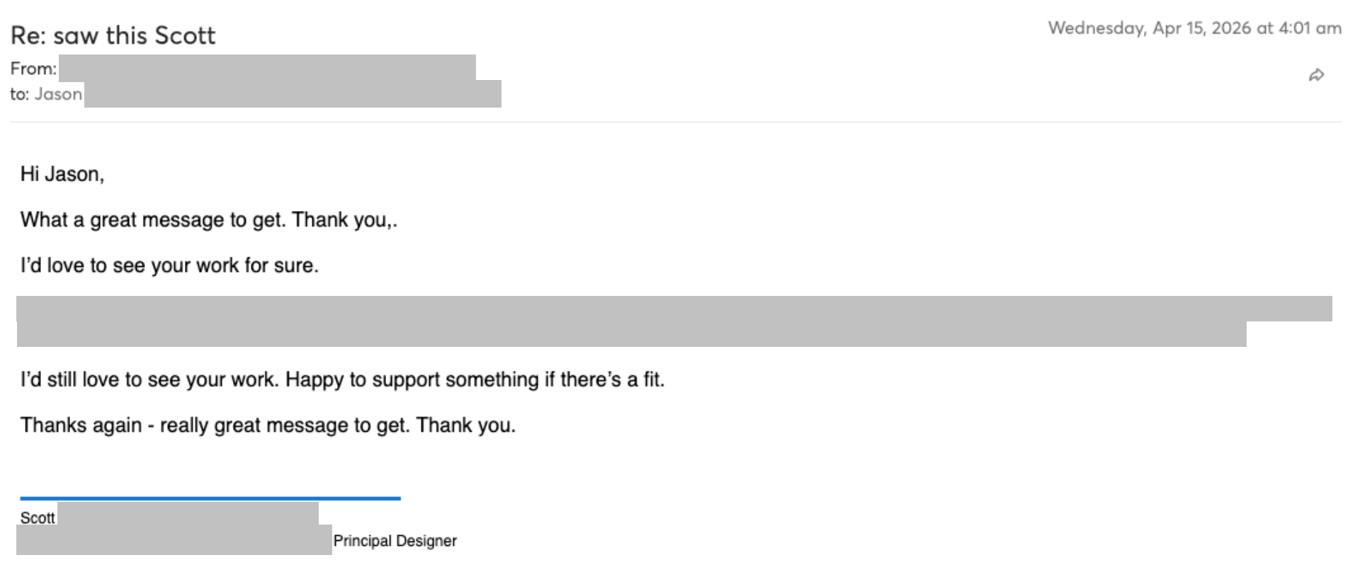 Prospect reply screenshot