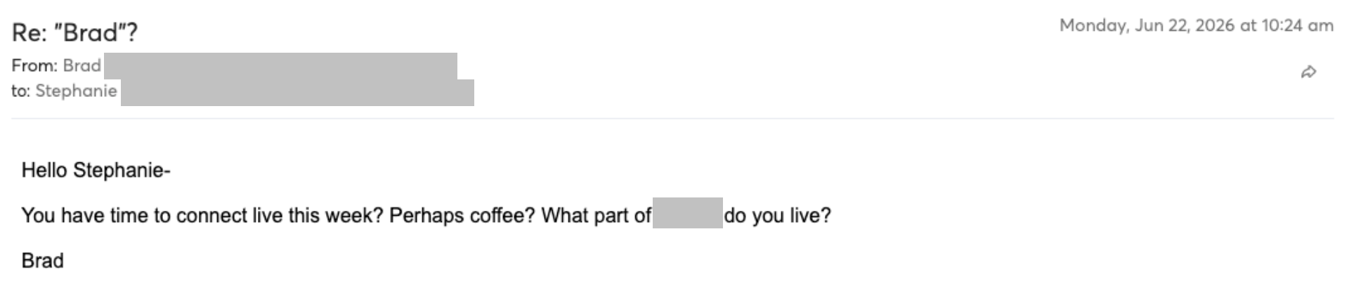 Reply screenshot: Prospect reply — FLO outbound campaign